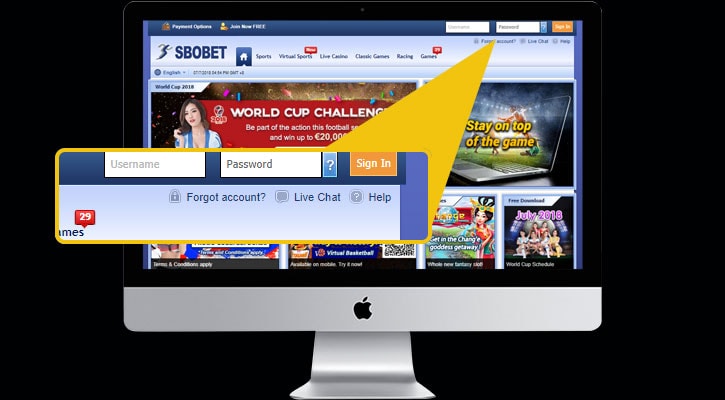 ล็อกอินเข้าสู่ระบบ SBOBET